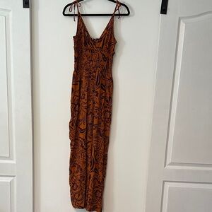 Patrons of Peace Orange Floral Jumpsuit